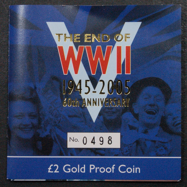 Royal Mint. Gold two pounds. WW2 Anniversary. 2005