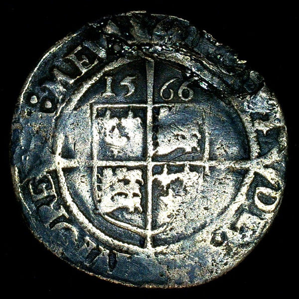 Elizabeth I. Sixpence. 1566