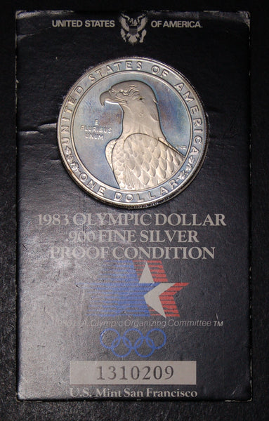 USA. Proof silver one Dollar. 1983