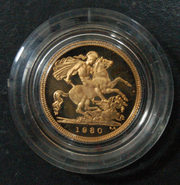 Elizabeth II. Proof Half Sovereign. 1980