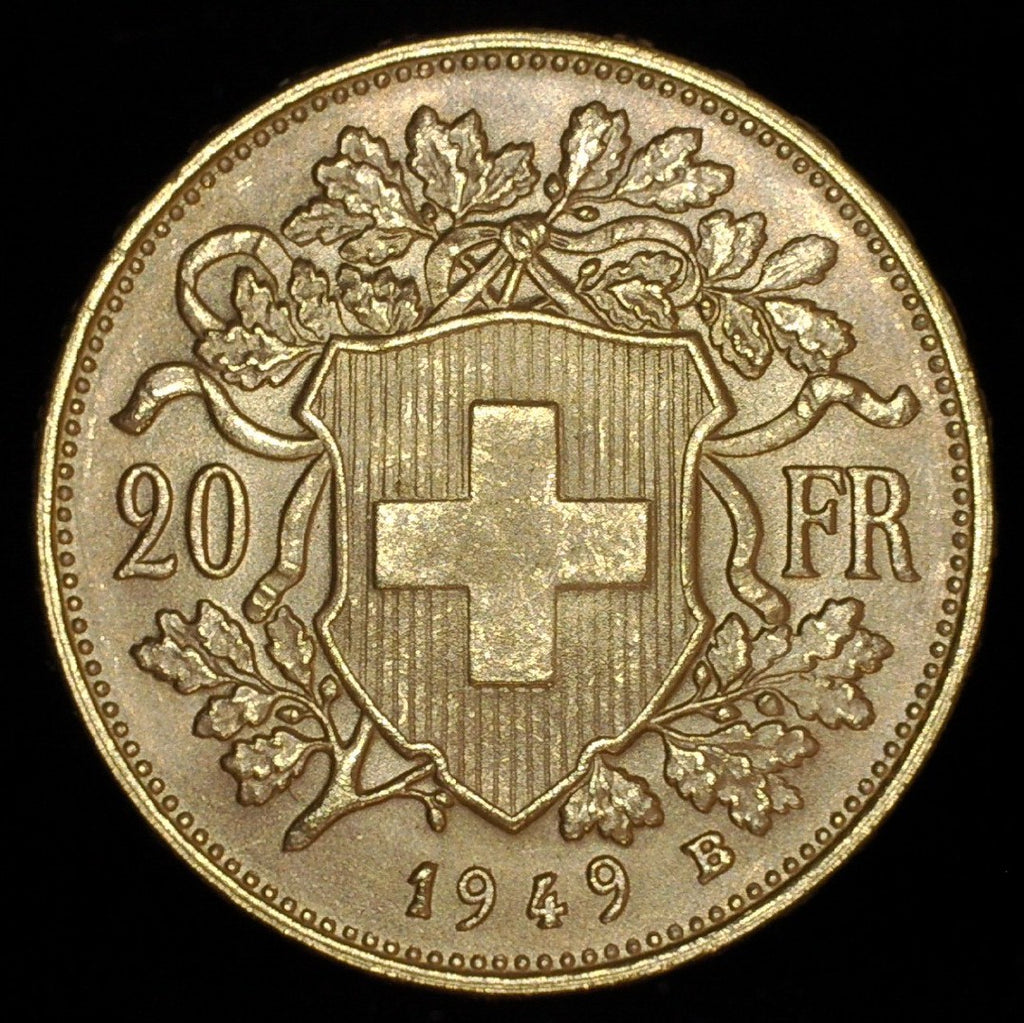 Switzerland. 20 Francs. 1949 B – Coins4all