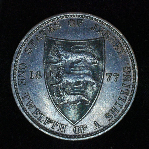 Jersey. 1/12 shilling. 1877 H