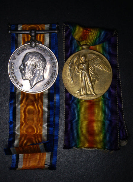 WW1. Pair. Edkins. North Staffordshire Regiment.