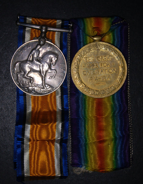 WW1. Pair. Edkins. North Staffordshire Regiment.