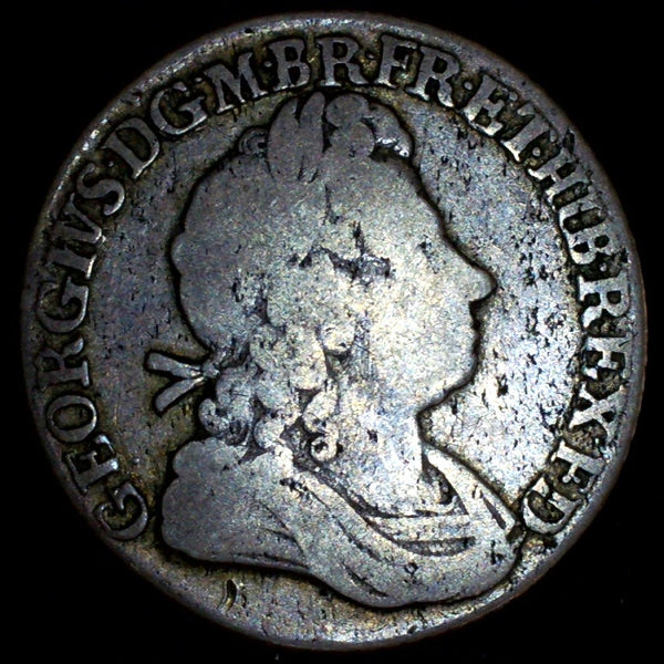 George I. Shilling. 1723 SSC. French arms at date.