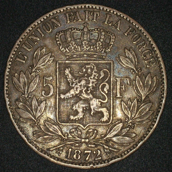 Belgium. 5 Francs. 1872