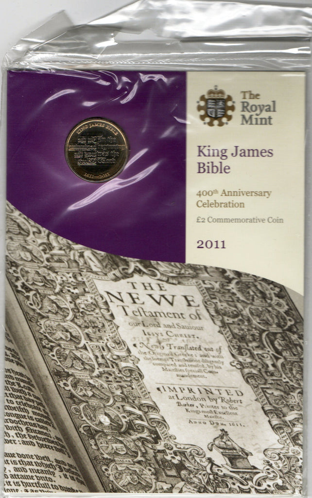 Royal Mint. Two Pounds. 2011.  King James Bible.