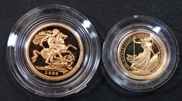 Royal Mint. 2 coin gold proof set. 1996