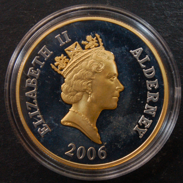 Alderney. Silver proof five pounds. 2006.