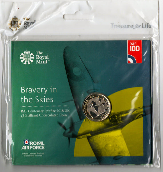 Royal Mint. Two Pounds. 2018. RAF Centenary. Spitfire.