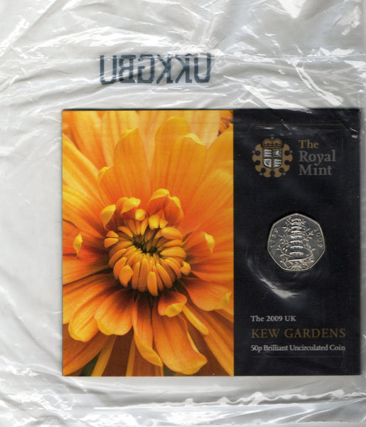 Royal Mint. Fifty Pence. 2009. Kew Gardens presentation pack.