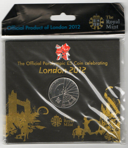 Royal Mint. Five Pounds. 2012. Paralympic presentation pack.