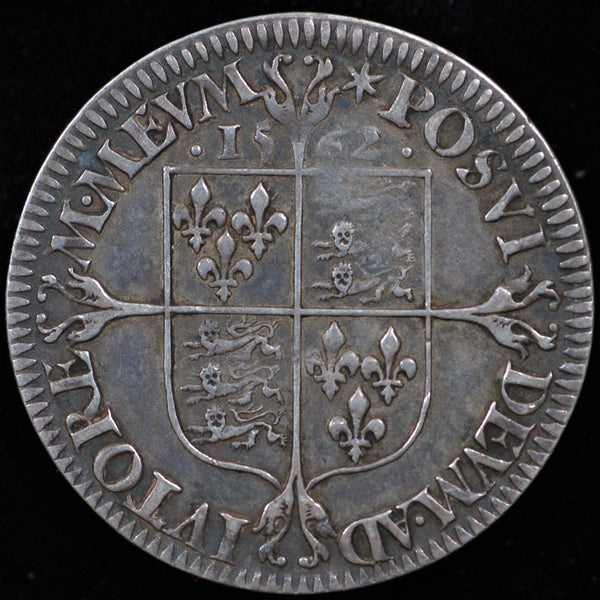 Elizabeth 1st. Sixpence. 1562. Milled issue.