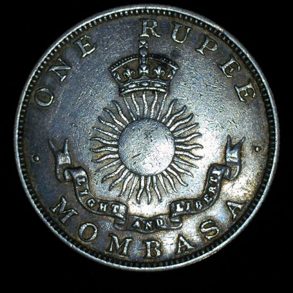 Mombasa (Kenya) One Rupee. 1888 H