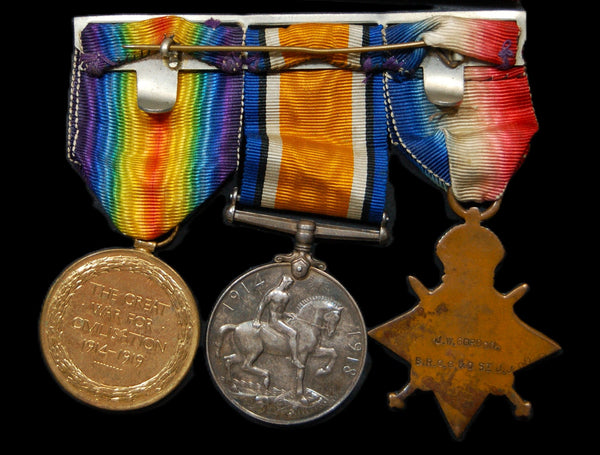 WW1. 1914 star trio. Gordon. B.R.C.S. & RAF.