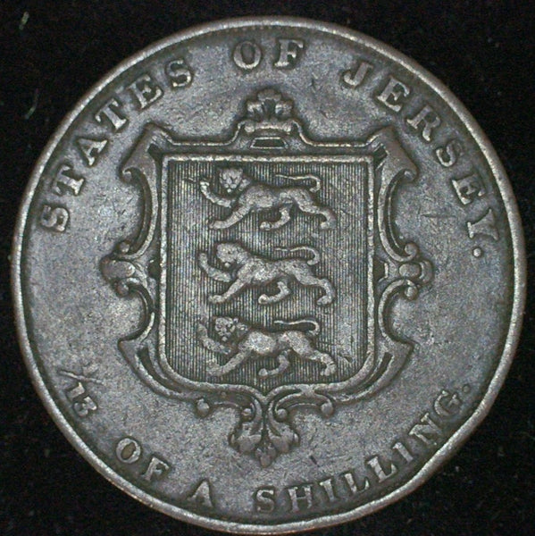 Jersey. 1/13th of a Shilling. 1851