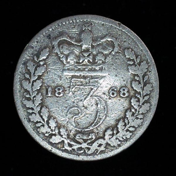 Victoria. Threepence. 1868