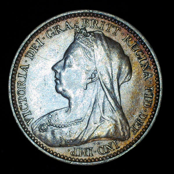 Victoria. Threepence. 1893. Old head.