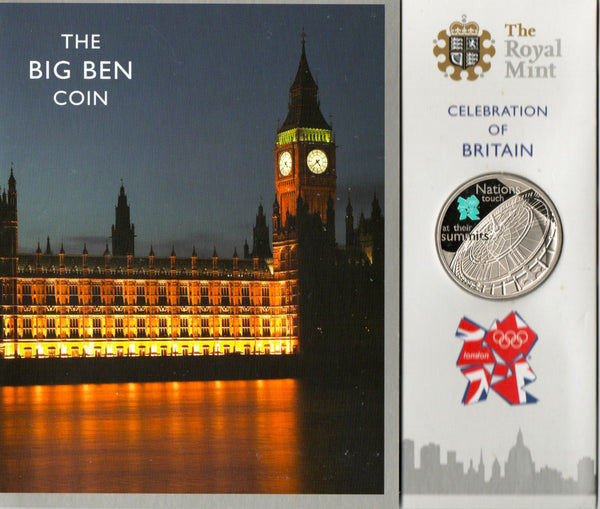 Royal Mint. Proof five pounds. 2009. Big Ben presentation issue.