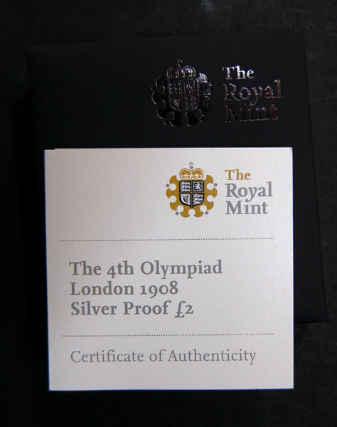 Royal Mint. Silver proof Two Pounds. 2008. Olympic centenary.