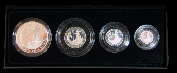 Royal Mint. Silver Proof Britannia 4 coin set. 2008