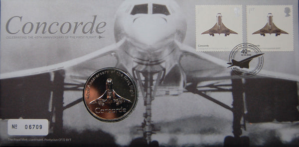 Royal Mint. Concorde medal. 2009. 40th anniversary FDC.