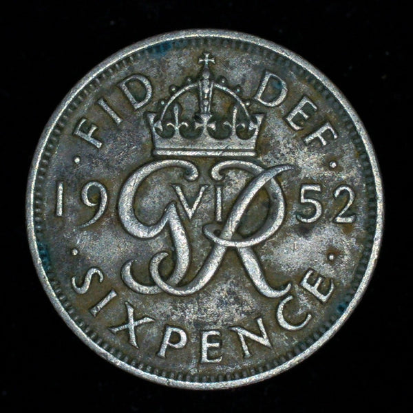 George VI. Sixpence. 1952