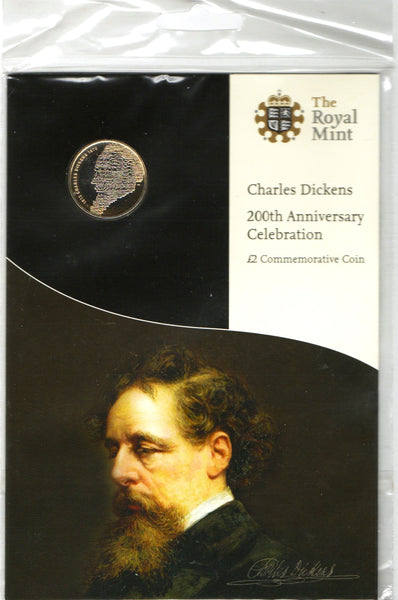 Royal Mint. Two Pounds. 2012. Charles Dickens commemorative presentation pack.