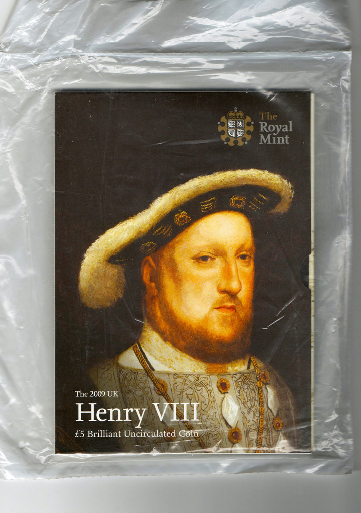 Royal Mint. Five Pounds. 2009. Henry VIII Presentation Pack.