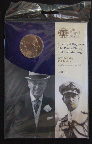 Royal Mint. Five Pounds. 2011. Prince Philip presentation pack.