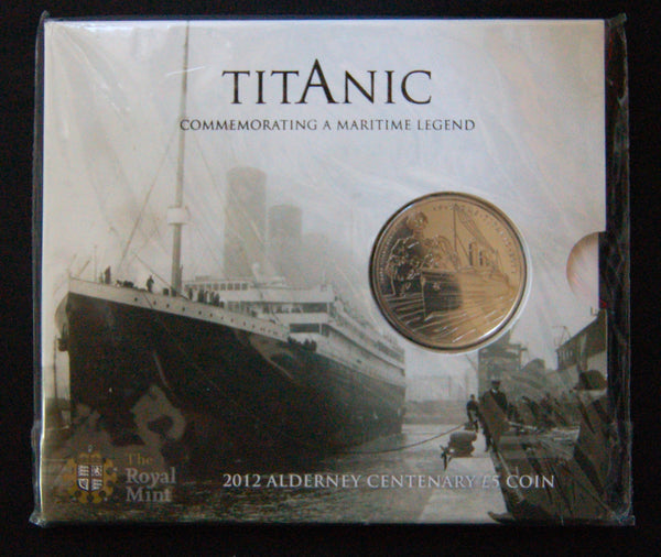 Alderney. Royal Mint. Five Pounds. 2012 Titanic Centenary pack.