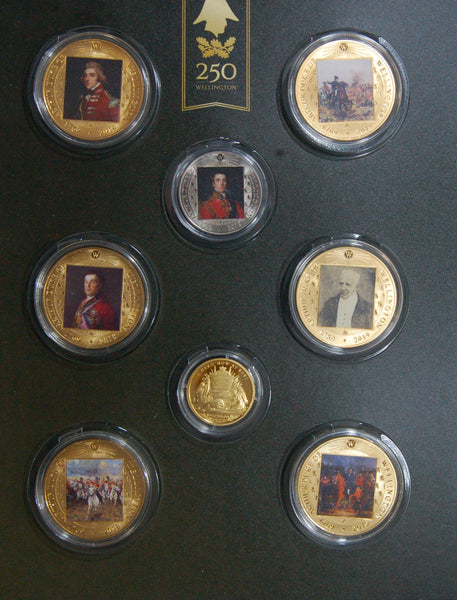 St Helena. Wellington, the life and legacy coin set, including the gold example. 2019