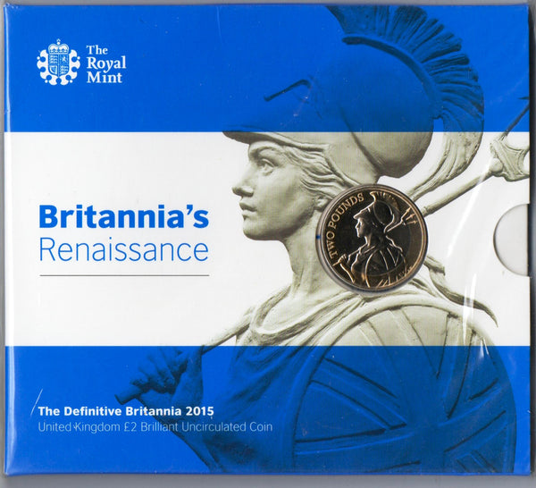 Royal Mint. Two Pounds. 2015. Britannia's Renaissance Presentation Pack.