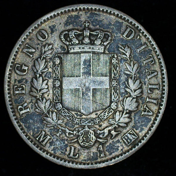 Italy. One Lira. 1867