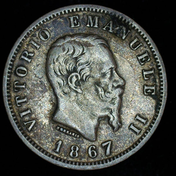 Italy. One Lira. 1867