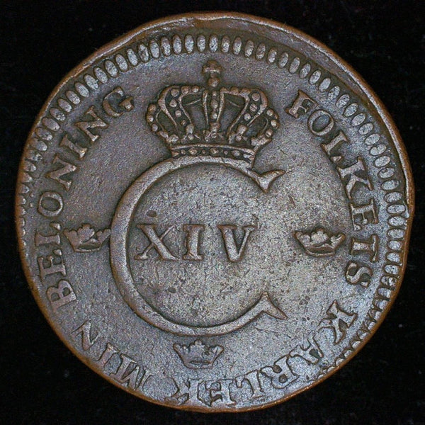 Sweden. 1/2 Skilling. 1827