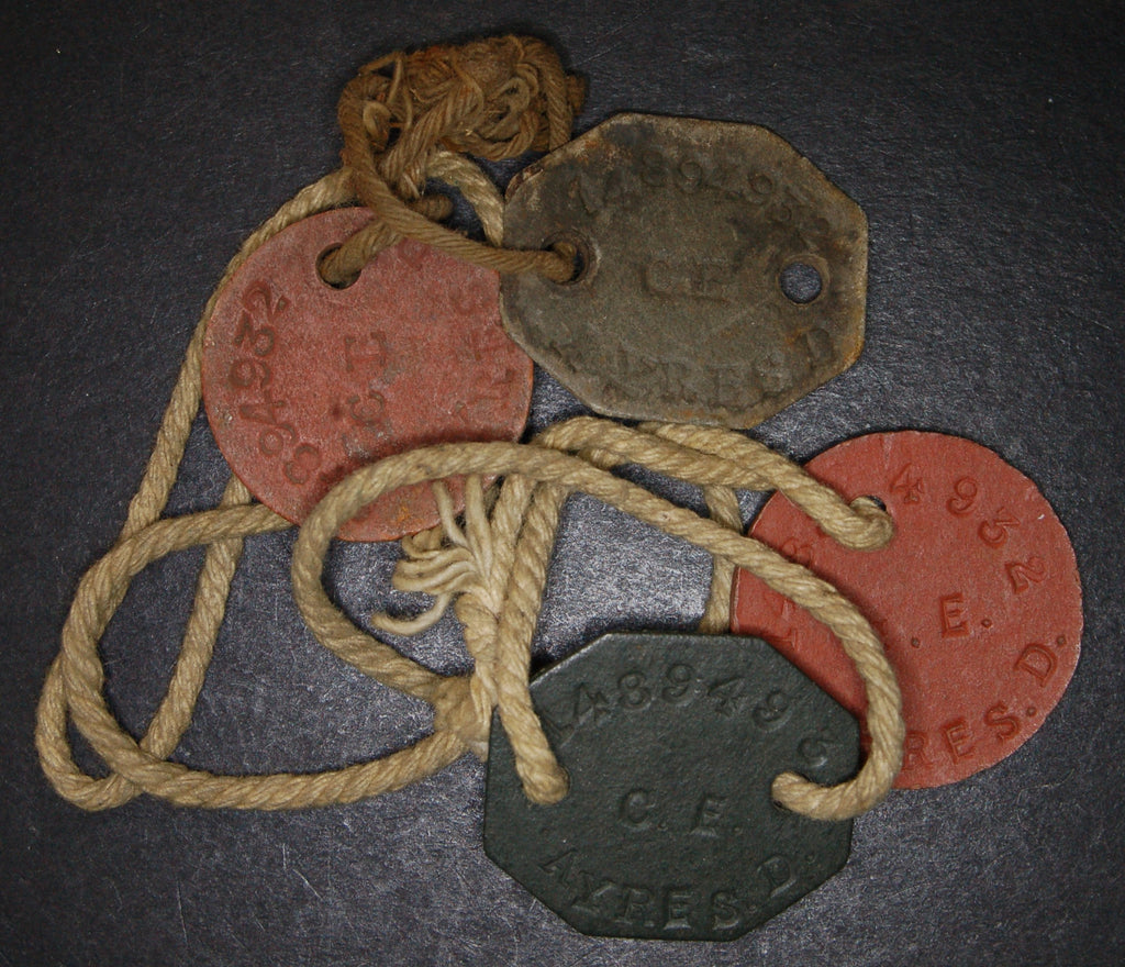 WW2. 'Dog tags'. Ayres