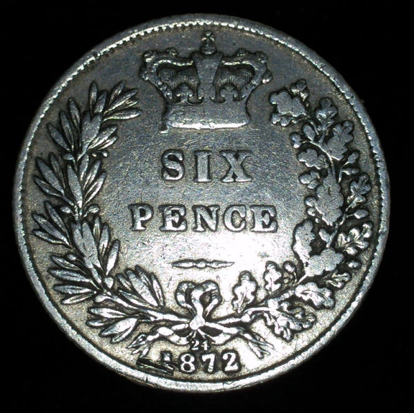 Victoria. Sixpence. 1872