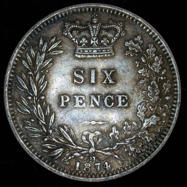 Victoria. Sixpence. 1874