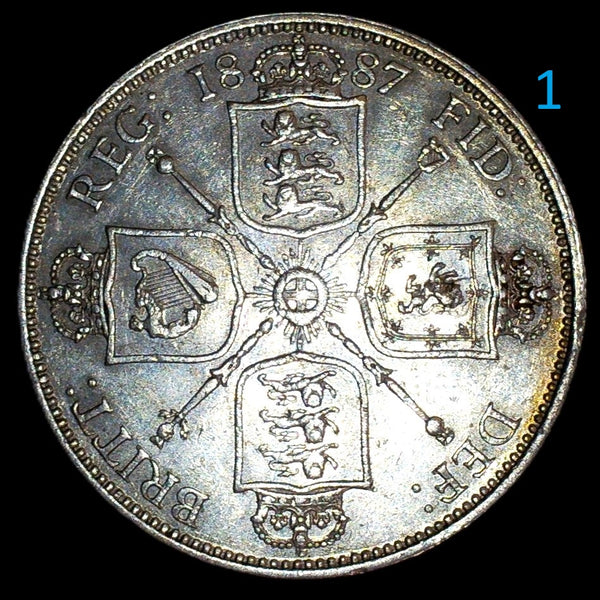 Victoria. Florin. 1887. A selection