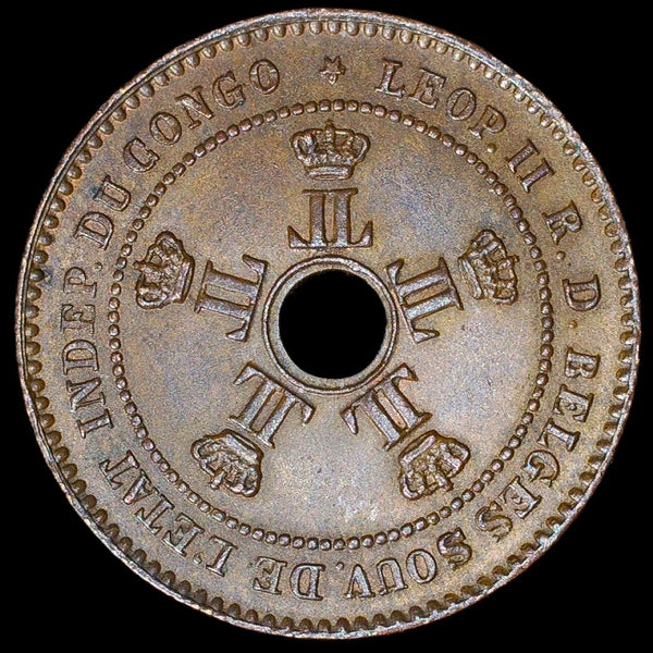 Belgium Congo. 2 Cents. 1888