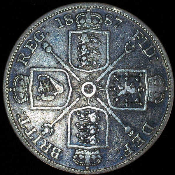 Victoria. Double Florin. 1887. Arabic 1. A selection.