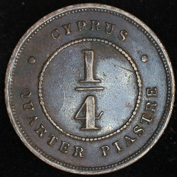 Cyprus. 1/4 Piastre. 1880