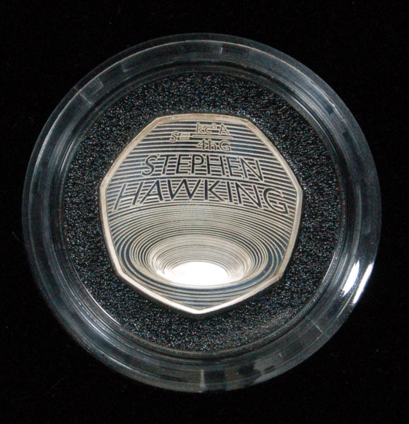 Royal Mint. Silver proof 50p. 2019. Stephen Hawking.