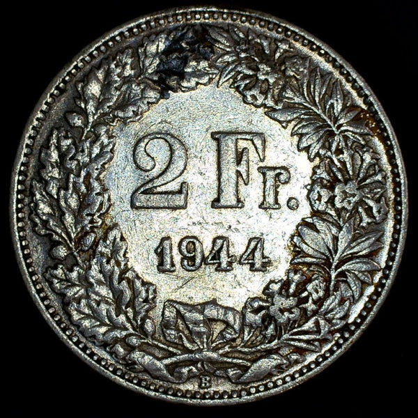 Switzerland. 2 Francs. 1944