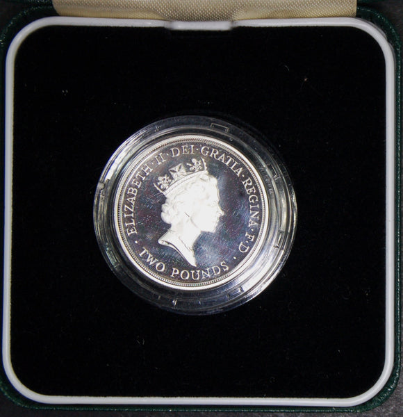 Royal Mint. Silver proof £2 Piedfort. 1989 'Claim of Rights'