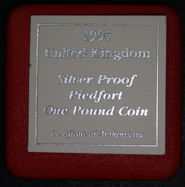 Royal Mint. Silver proof piedfort £1. 1997.