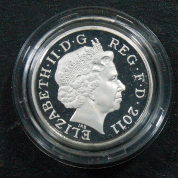 Royal Mint. Silver proof piedfort £1. 2011. Cardiff.