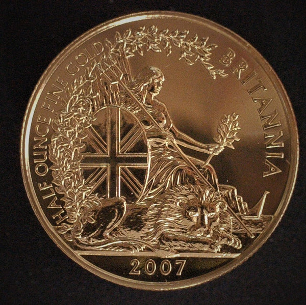 Elizabeth II. Gold £50 1/2 ounce Britannia. 2007