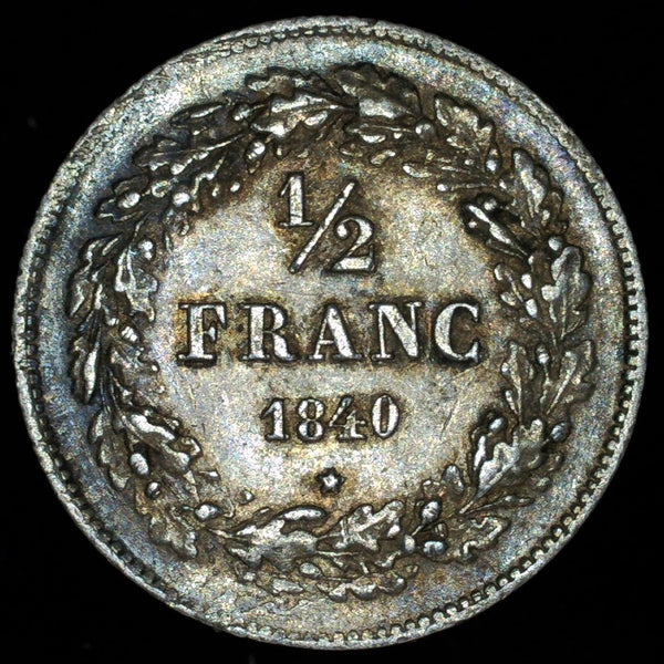 Belgium. 1/2 Franc. 1840